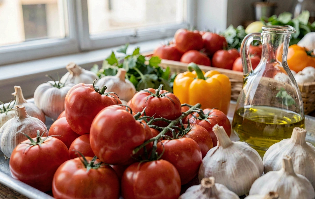 Selección de vegetales frescos en mercado español